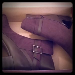 Brown booties, shoes